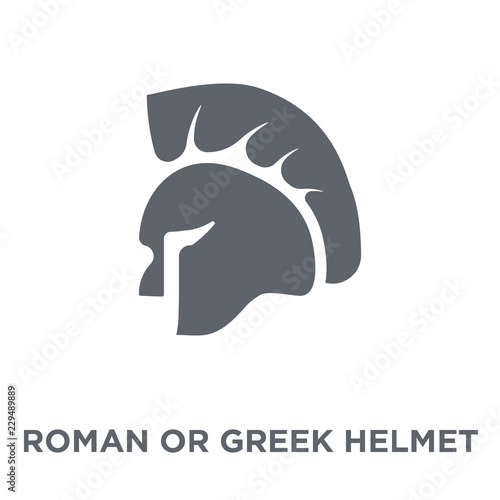 roman or greek Helmet icon from Museum collection.