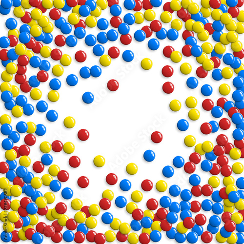 Round glossy buttons, game bubbles or sweet candies background