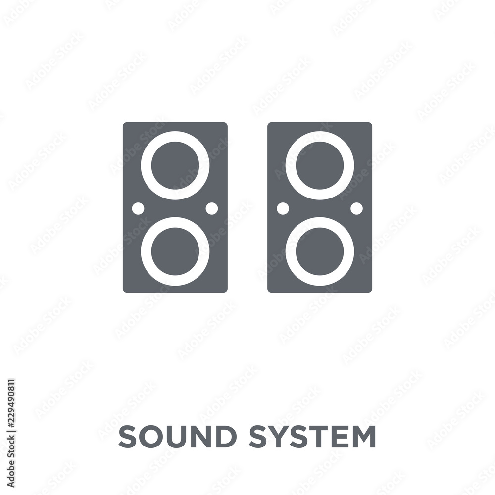 Fototapeta premium Sound system icon from Music collection.