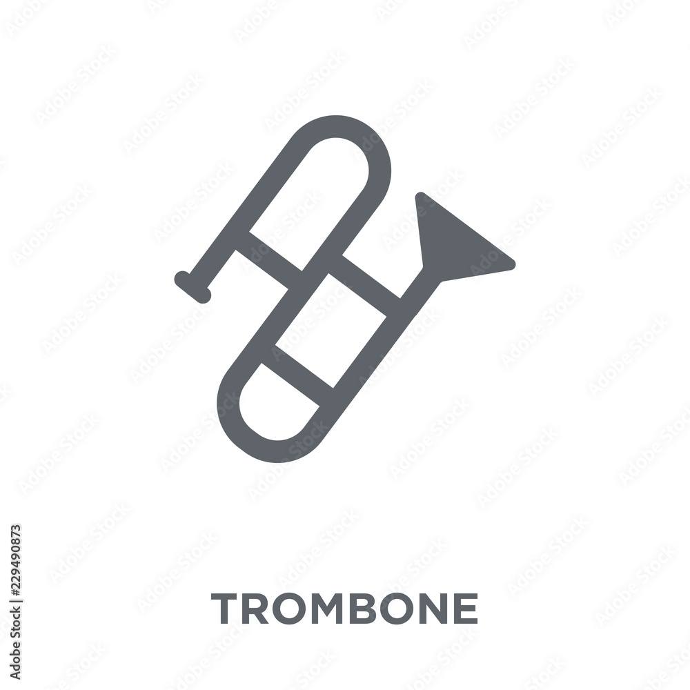 Trombone icon from Music collection. Trombone icon from Music collection.