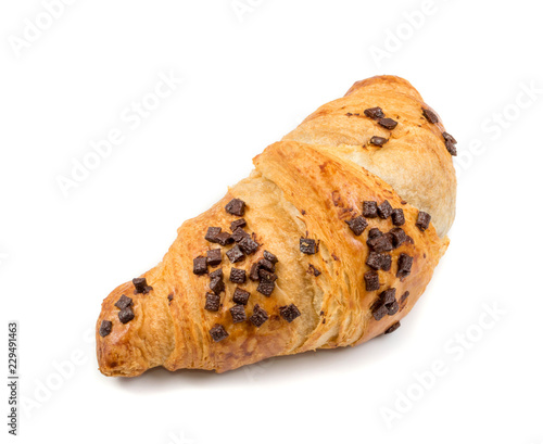 Sweet braided puff pastry isolated or pate feuilletee photo