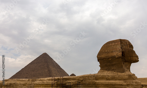 Pyramids and Sphinx in Giza