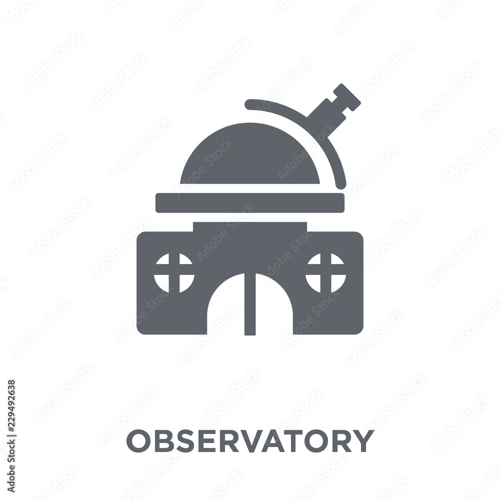 Observatory icon from collection. Observatory icon from collection.