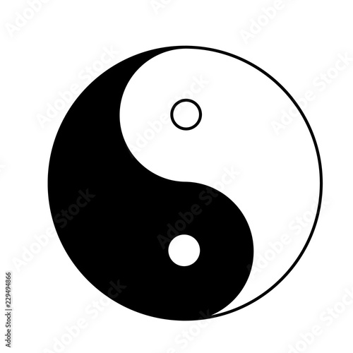 Wallpaper Mural Ying yang icon on white background. flat style. Ying yang sign for your web site design, logo, app, UI. Torontodigital.ca