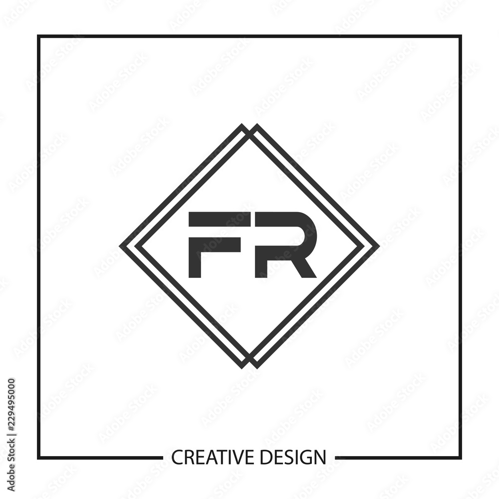 Initial Letter FR Logo Template Design Initial Letter FR Logo Template Design