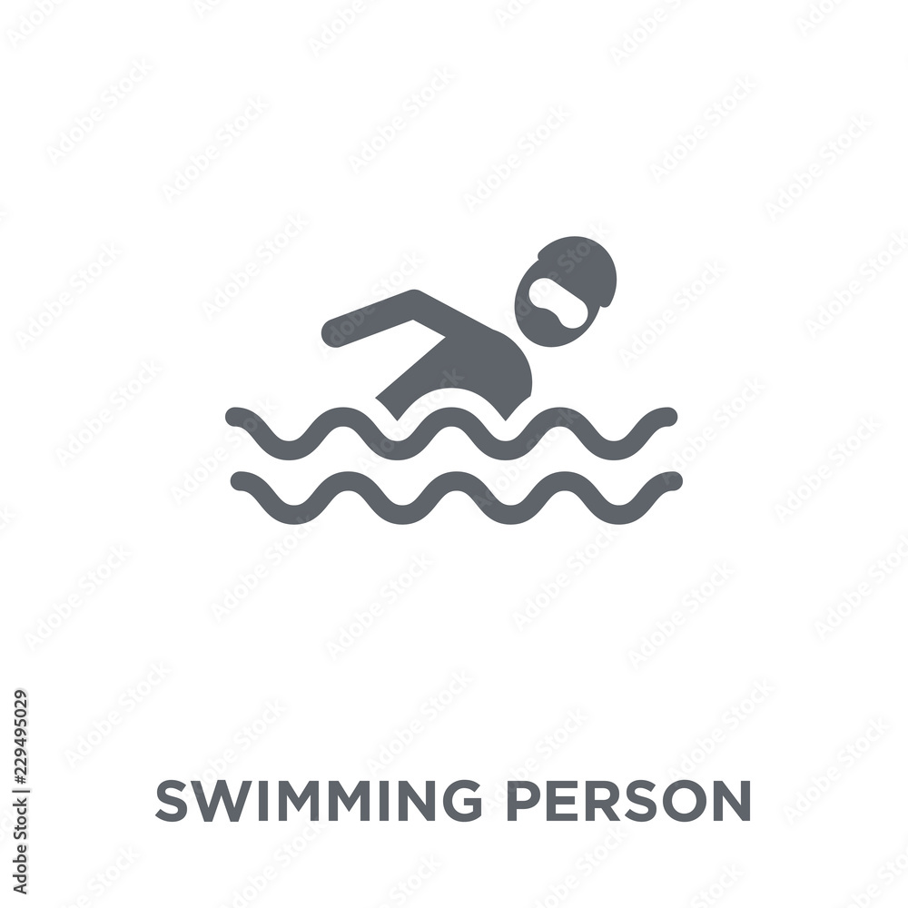 Swimming person icon from Summer collection. Swimming person icon from Summer collection.