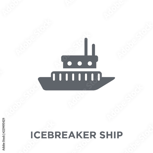 icebreaker ship icon from Transportation collection.