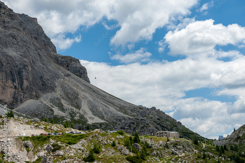 Impression of the Rugged Alpine Mountains in the Italian Dolomites on a beatiful Summer's Afternoon. Impression of the Rugged Alpine Mountains in the Italian Dolomites on a beatiful Summer's Afternoon.