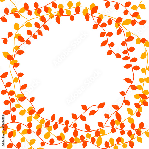 Red and orange ivy vine tre...