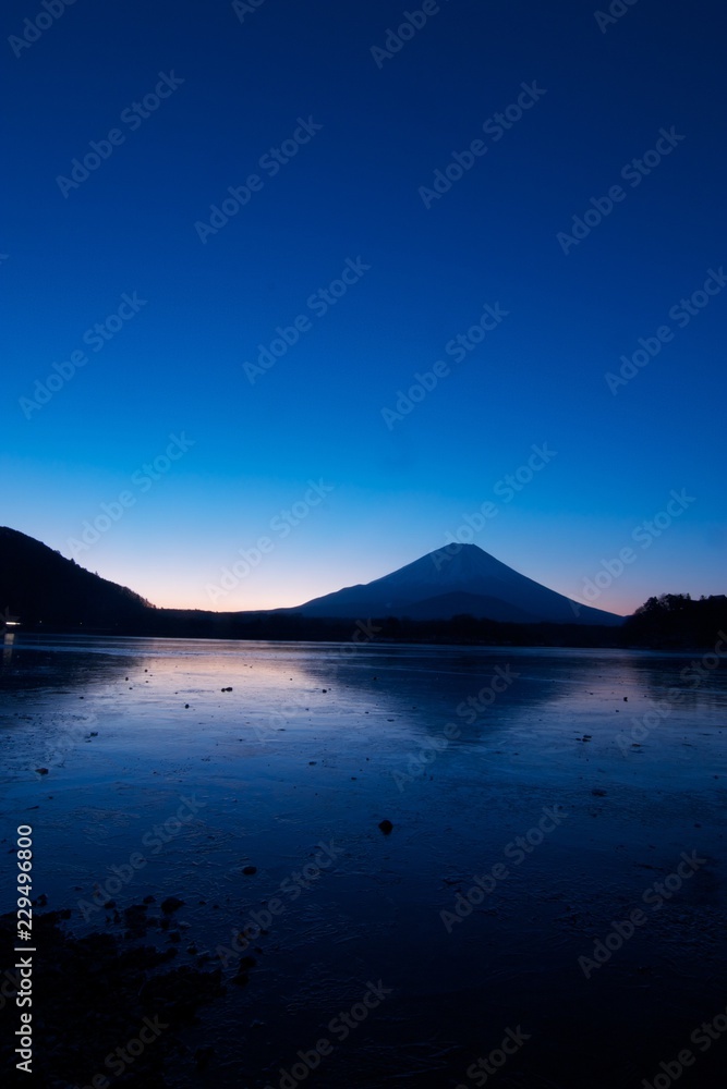 富士山　朝日