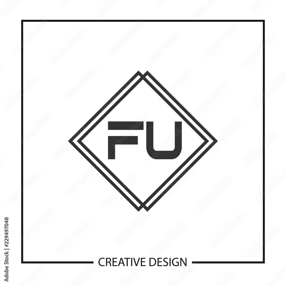 Initial Letter FU Logo Template Design Initial Letter FU Logo Template Design