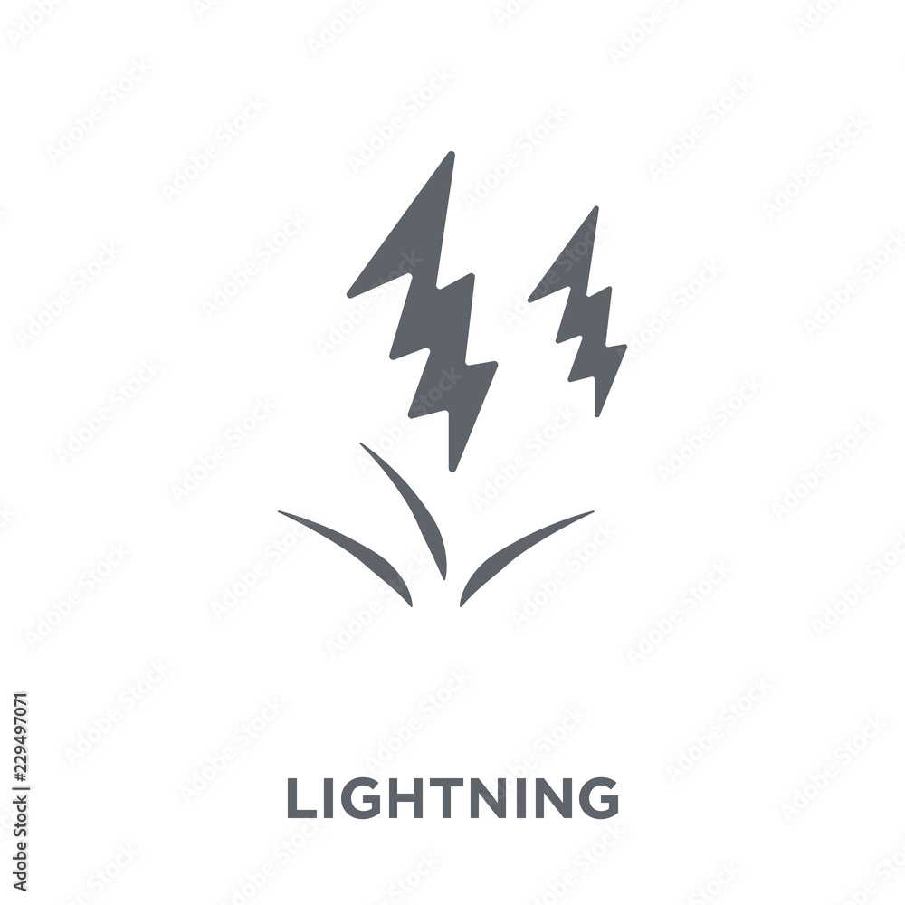 Lightning icon from collection. Lightning icon from collection.