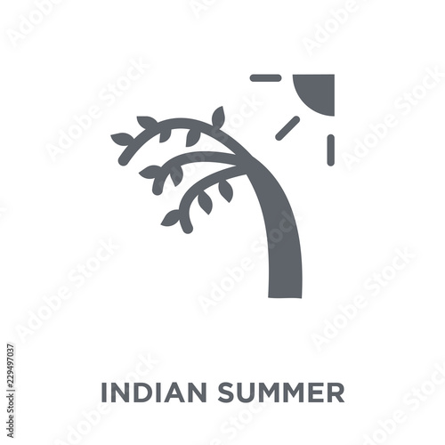 Indian summer icon from Weather collection.