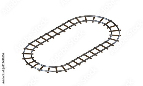 Railway track frame. Isolat...