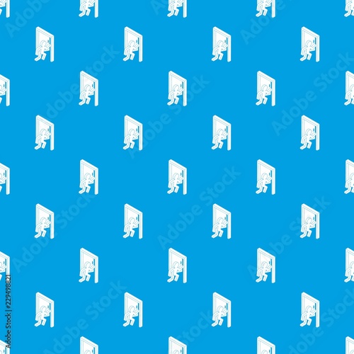Market exit pattern vector seamless blue repeat for any use