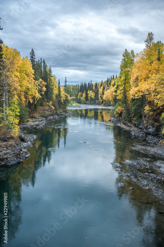 Kispiox River Reflections - Cordillera in Fall