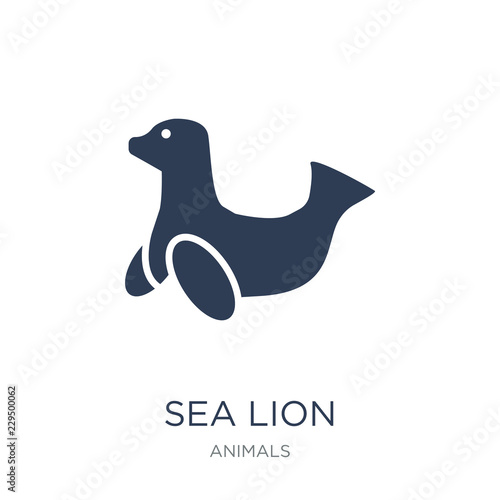 Sea lion icon. Trendy flat vector Sea lion icon on white background from animals collection
