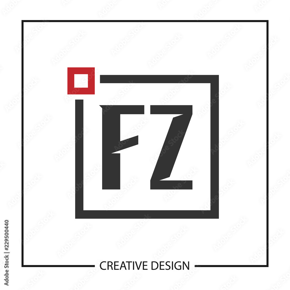 Fototapeta premium Initial Letter FZ Logo Template Design