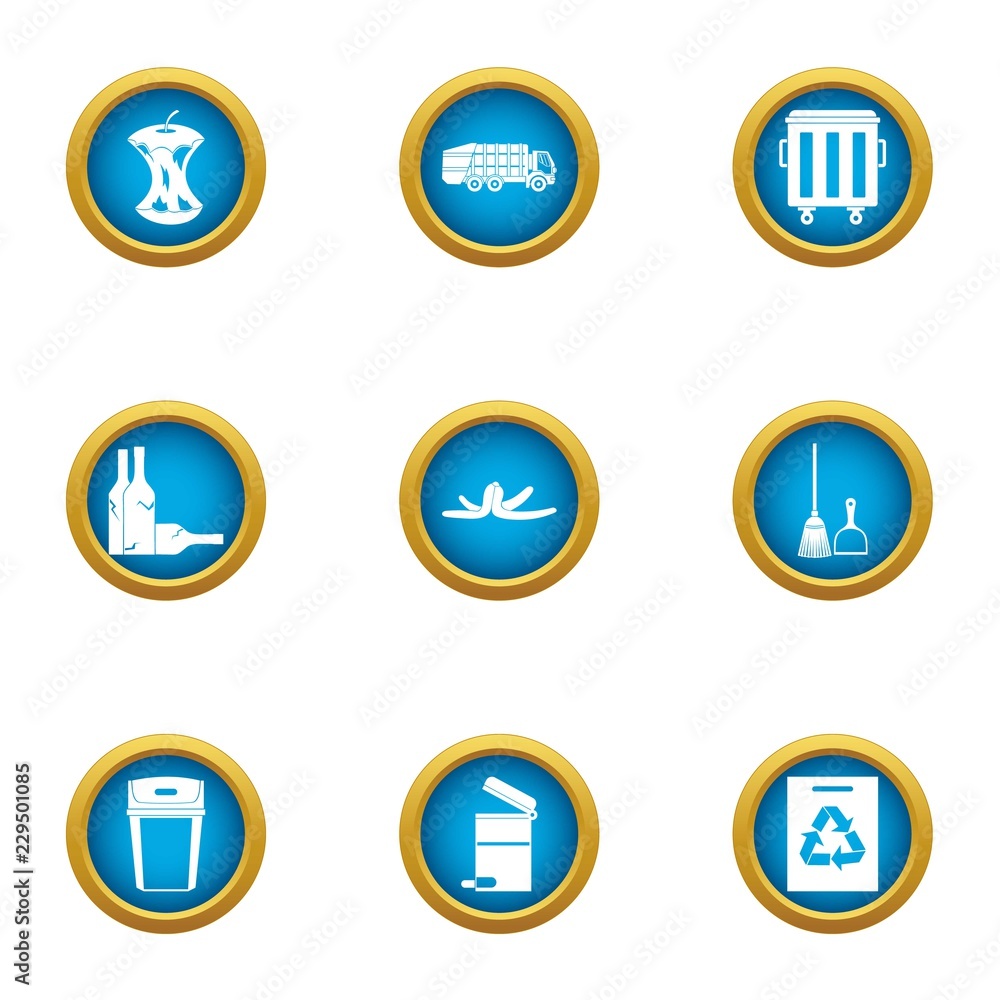 Garb icons set. Flat set of 9 garb vector icons for web isolated on white background Garb icons set. Flat set of 9 garb vector icons for web isolated on white background