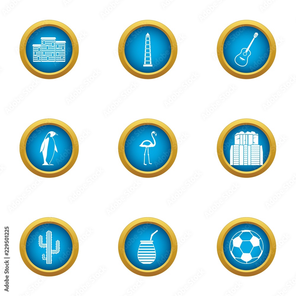 Representative of continent icons set. Flat set of 9 representative of continent vector icons for web isolated on white background Representative of continent icons set. Flat set of 9 representative of continent vector icons for web isolated on white background