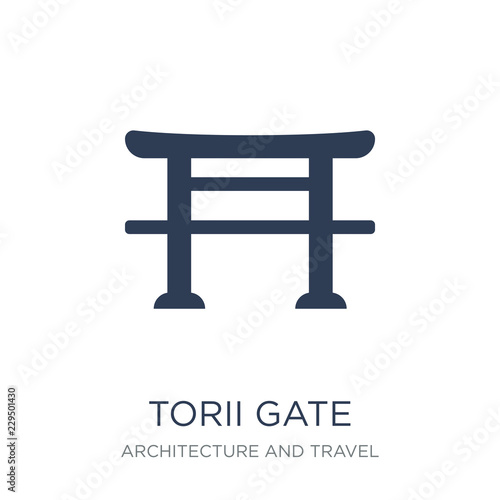 Torii gate icon. Trendy flat vector Torii gate icon on white background from Architecture and Travel collection