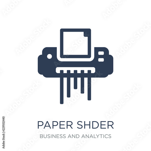 Paper shredder icon. Trendy flat vector Paper shredder icon on white background from Business and analytics collection
