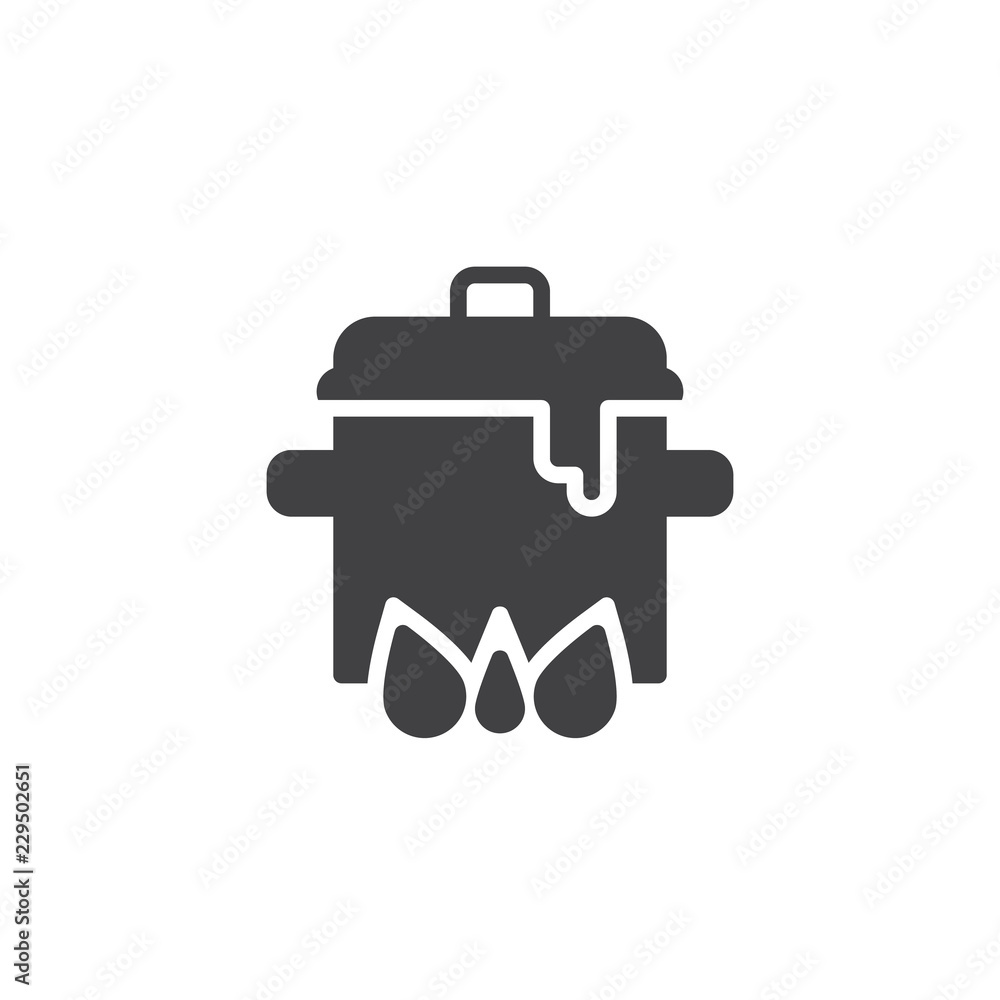 Boiling pot on fire vector icon. filled flat sign for mobile concept and web design. Cooking saucepan on stove simple solid icon. Symbol, logo illustration. Pixel perfect vector graphics Boiling pot on fire vector icon. filled flat sign for mobile concept and web design. Cooking saucepan on stove simple solid icon. Symbol, logo illustration. Pixel perfect vector graphics