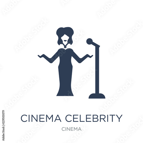 cinema celebrity icon. Trendy flat vector cinema celebrity icon on white background from Cinema collection