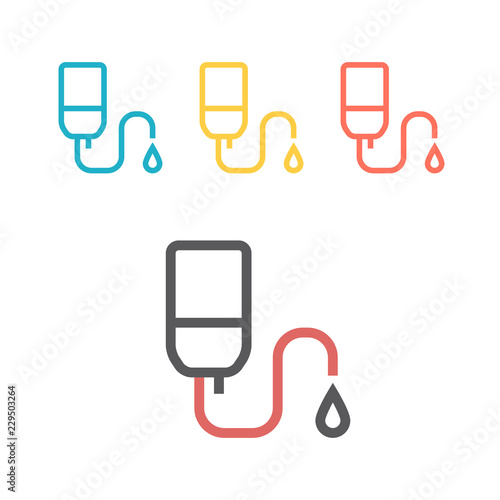 iv bag icon, linear. Vector sign for web graphics.