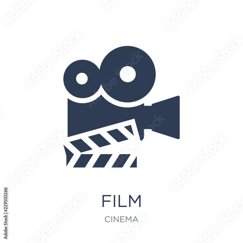 Film icon. Trendy flat vector Film icon on white background from Cinema collection