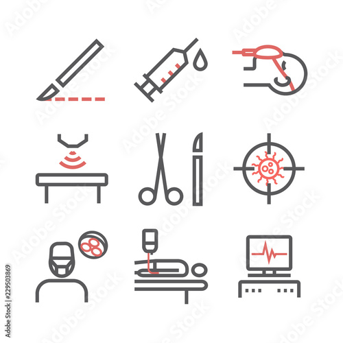 General Surgery line icons. Hospital department. Health center. Vector sign for web graphics.
