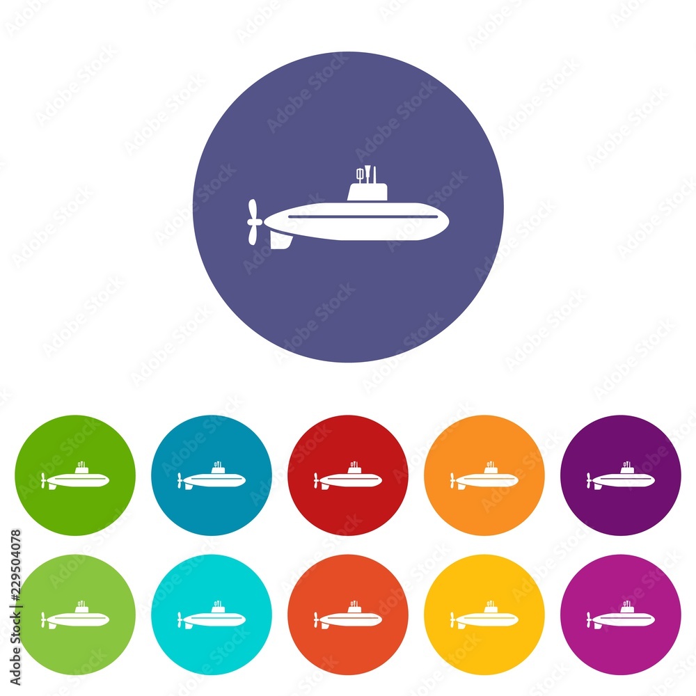 Large submarine icon. Simple illustration of large submarine vector icon for web. Large submarine icon. Simple illustration of large submarine vector icon for web.