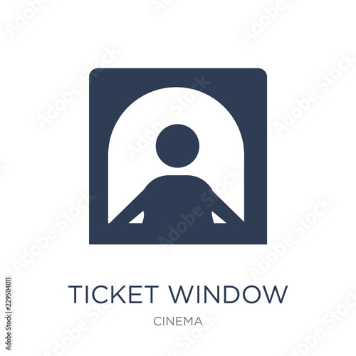 Ticket window icon. Trendy flat vector Ticket window icon on white background from Cinema collection