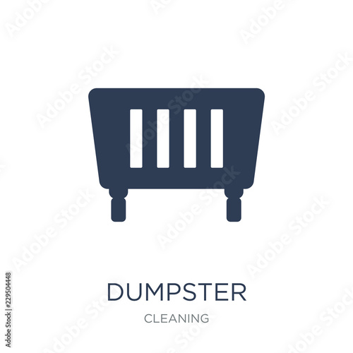 Dumpster icon. Trendy flat vector Dumpster icon on white background from Cleaning collection
