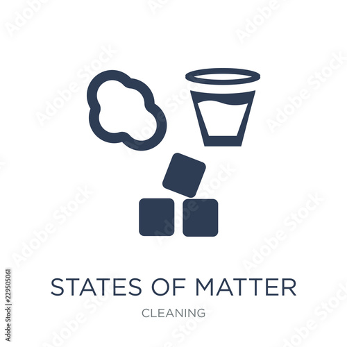 States of Matter icon. Trendy flat vector States of Matter icon on white background from Cleaning collection