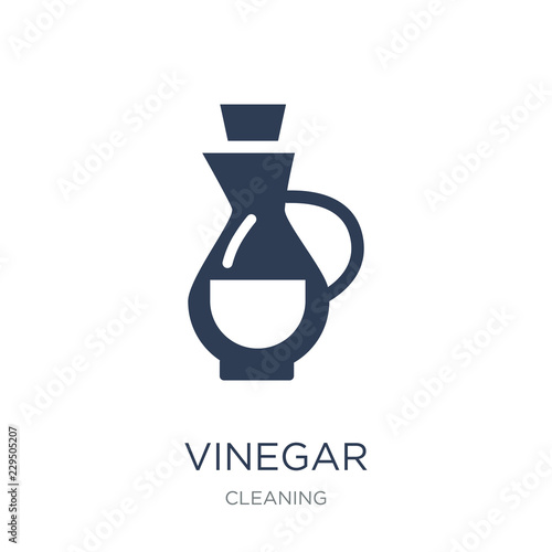 vinegar icon. Trendy flat vector vinegar icon on white background from Cleaning collection