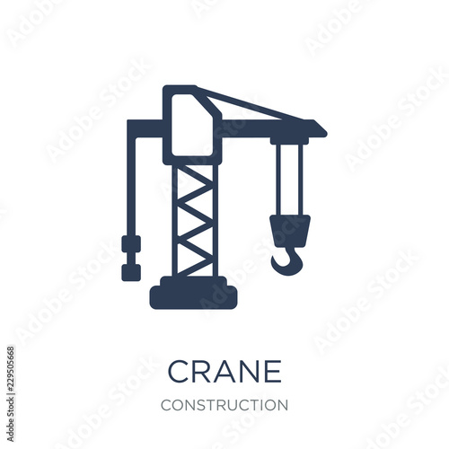 Crane icon. Trendy flat vector Crane icon on white background from Construction collection © t-vector-icons