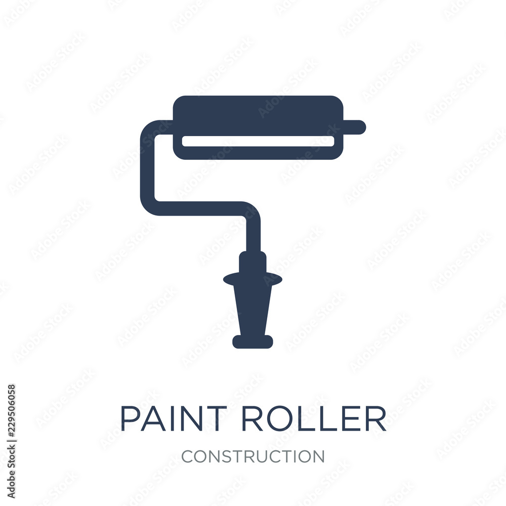 Paint roller icon. Trendy flat vector Paint roller icon on white background from Construction collection Paint roller icon. Trendy flat vector Paint roller icon on white background from Construction collection