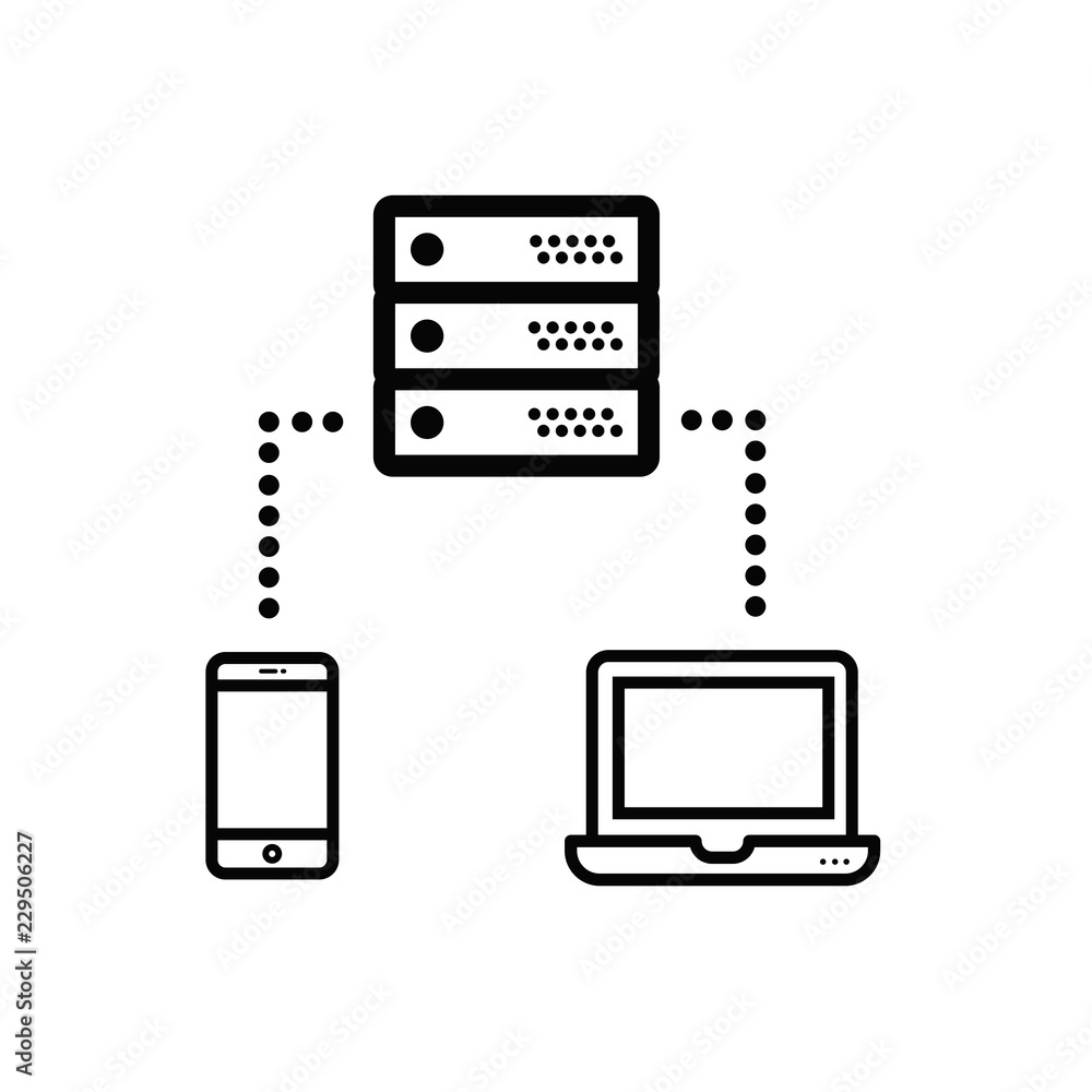Client server vector icon Client server vector icon