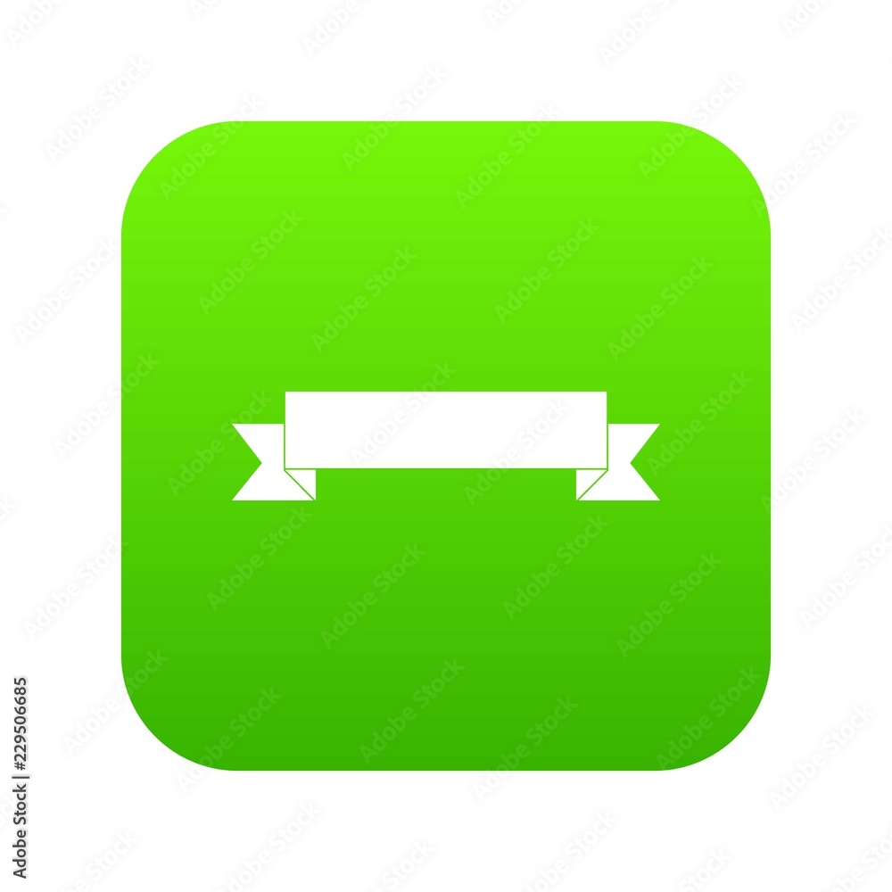 Ribbon icon digital green for any design isolated on white vector illustration Ribbon icon digital green for any design isolated on white vector illustration