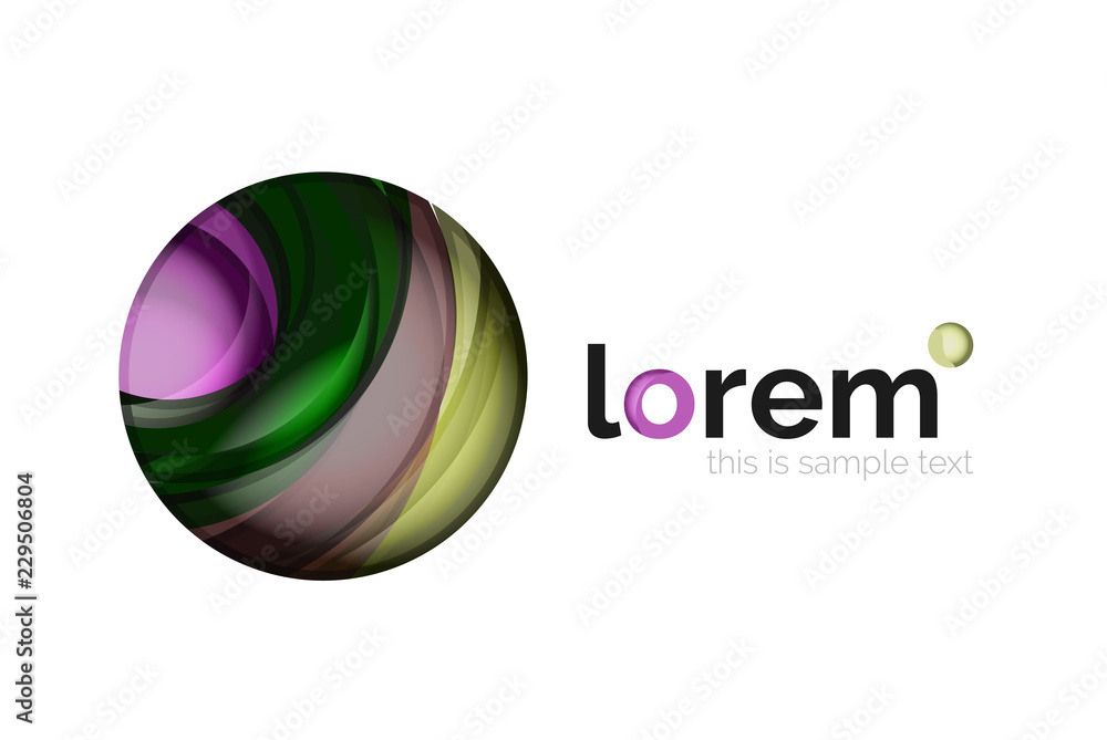 Geometric convergence vector business icon