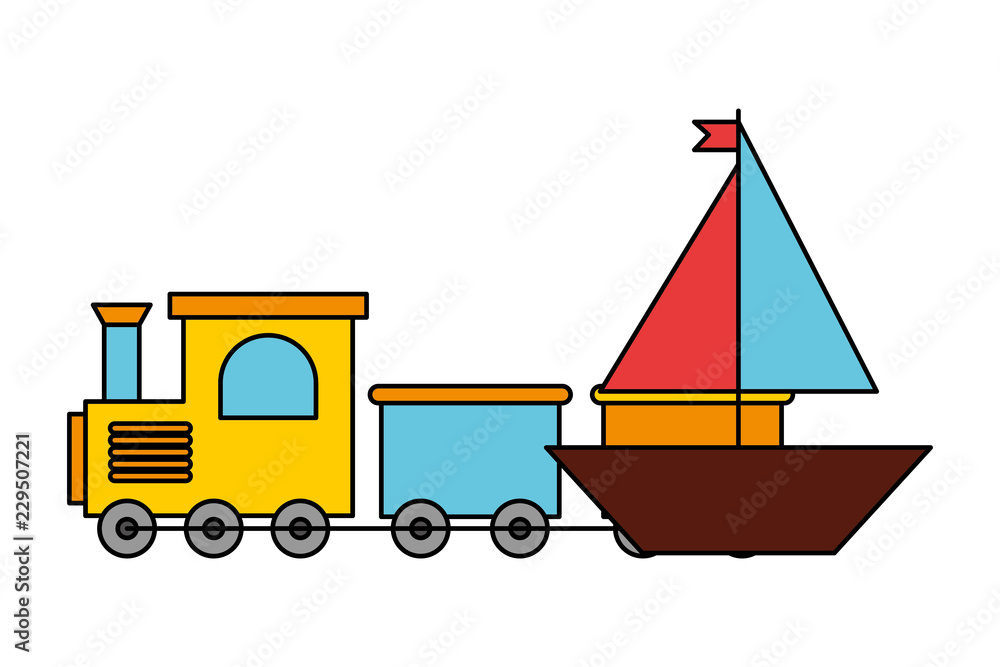 boat train kid toys