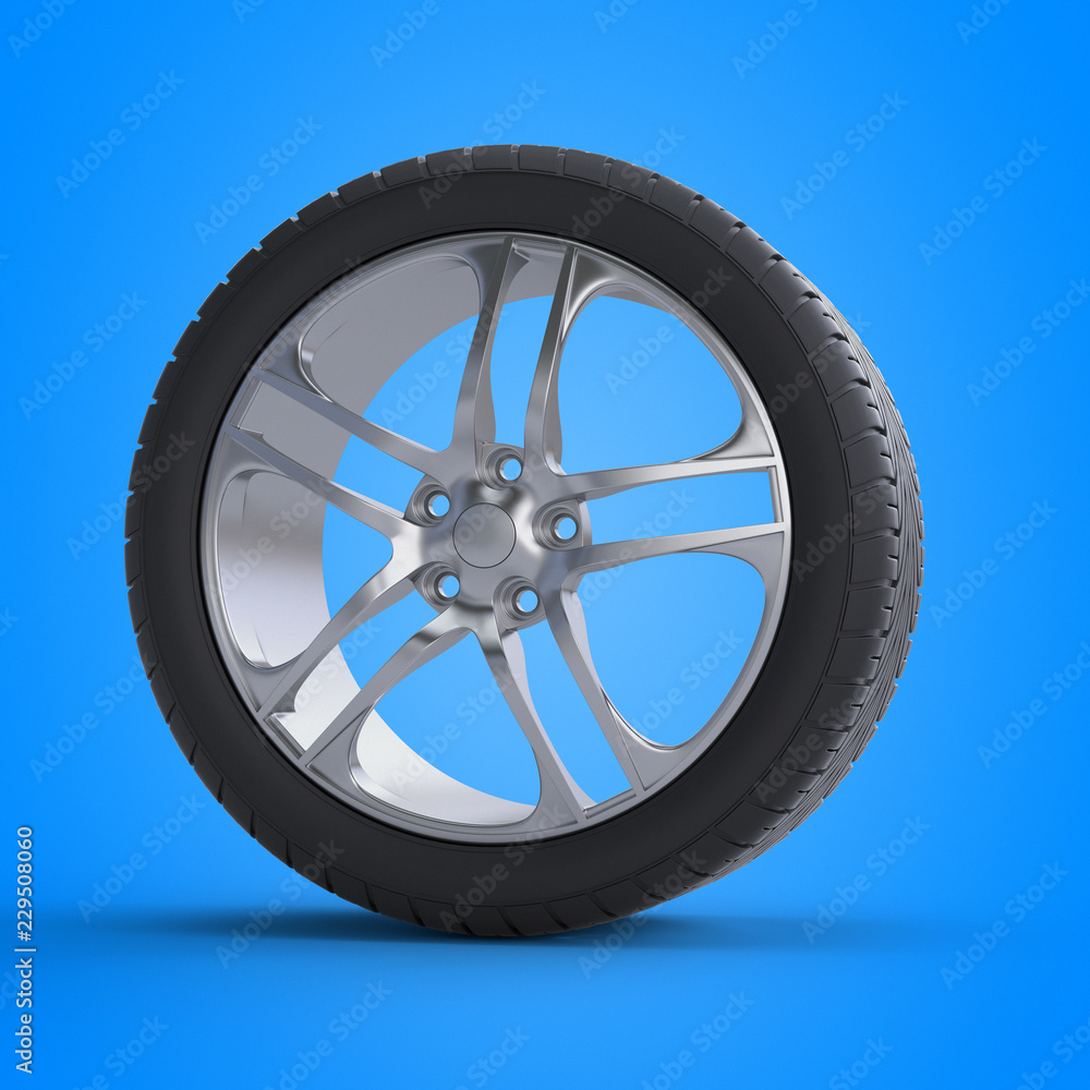 3d rendered illustration of a tire