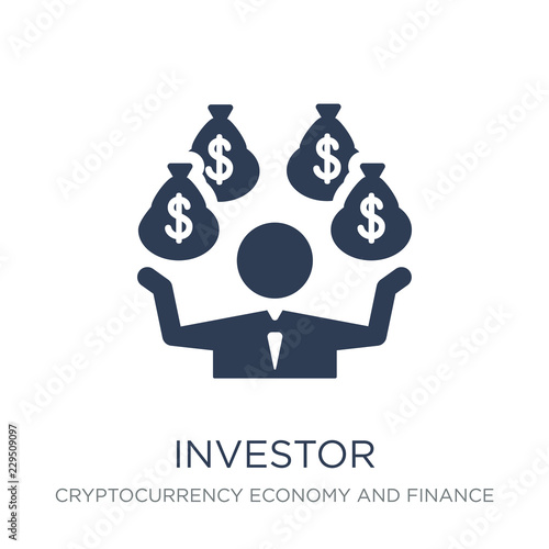 Investor icon. Trendy flat vector Investor icon on white background from Cryptocurrency economy and finance collection