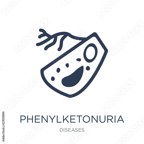 Phenylketonuria icon. Trendy flat vector Phenylketonuria icon on white background from Diseases collection