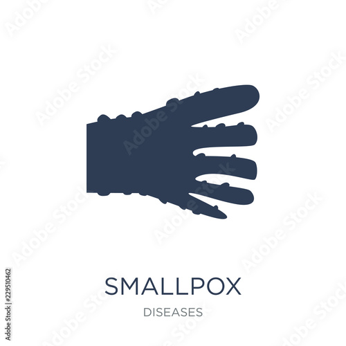 Smallpox icon. Trendy flat vector Smallpox icon on white background from Diseases collection photo