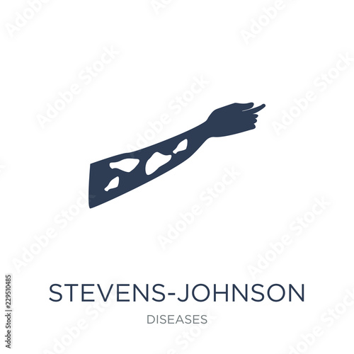 Stevens-Johnson syndrome icon. Trendy flat vector Stevens-Johnson syndrome icon on white background from Diseases collection