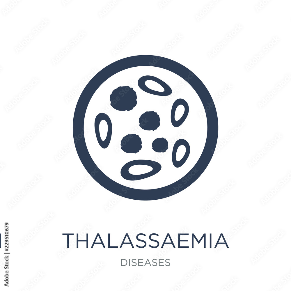 Thalassaemia icon. Trendy flat vector Thalassaemia icon on white background from Diseases collection