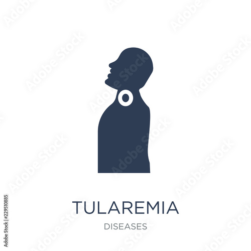 Tularemia icon. Trendy flat vector Tularemia icon on white background from Diseases collection