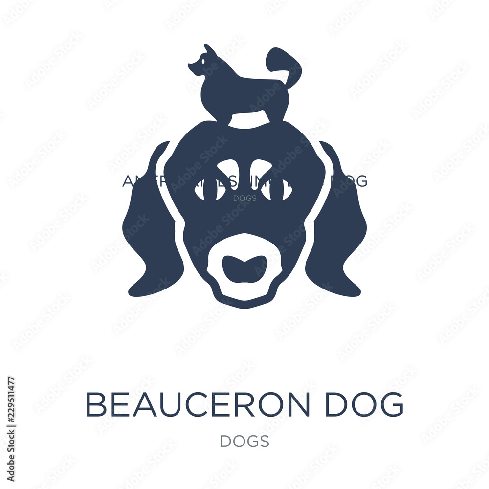 Beauceron dog icon. Trendy flat vector Beauceron dog icon on white background from dogs collection Beauceron dog icon. Trendy flat vector Beauceron dog icon on white background from dogs collection